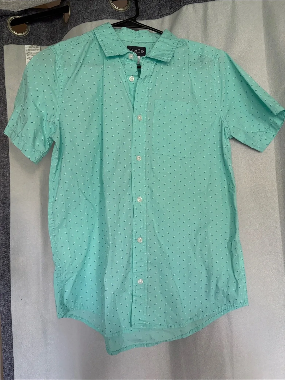 The Children's Place Mint Green Short-Sleeve Button-Down Shirt